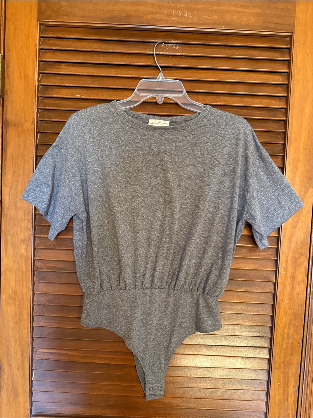 Universal Thread Gray V-Neck Bodysuit
